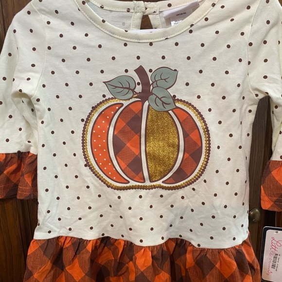 NWT Little Lass Pumpkin Dress - Picture 4 of 7
